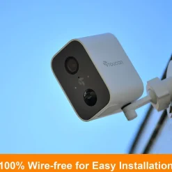 Security Cameras & Systems<Toucan Scout Wireless Outdoor Smart Battery Operated Security Camera Wi-Fi Night Vision 2-Way Talk Live View, White (TNTWSC01WU)