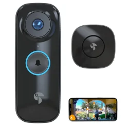 Smart Doorbells<Toucan Wi-Fi Wireless Smart Video Doorbell Pro, Black (TVDP05GR)