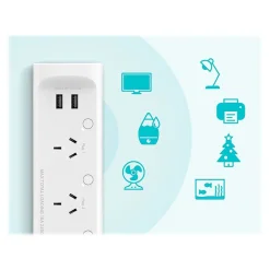 Surge Protectors & Power Strips<TP-LINK Kasa Smart 3-Outlet 2-USB Port Surge Protector, White (KP303)