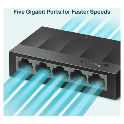 TP-LINK LS1005G Litewave 5 Port Layer 2 Gigabit Ethernet Switch Unmanaged, Black* Ethernet Switches & Splitters
