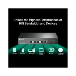 TP-LINK 5-Port Multi-Gigabit Unmanaged Switch, Black (TL-SX105)* Ethernet Switches & Splitters