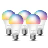 Smart Bulbs<TP-LINK Tapo Smart Wi-Fi Light Bulb, Multicolor, 5/Pack (TL135E)