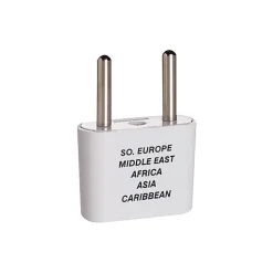 Travel Smart Adapter Plug for Europe, Middle East, Parts of Africa, Asia, and Caribbean, White (NW3XR)