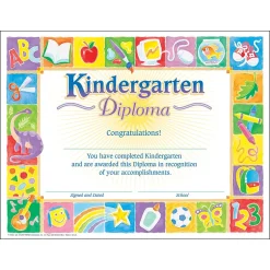 Clearance TREND Classic Kindergarten Diploma, 30 Per Pack, 6 Packs (T-17002-6) Awards & Certificates