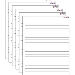 Outlet Trend Music Staff Wipe-Off Chart Laminated Paper Dry-Erase Whiteboard, 17" x 22", 6/Pack (T-27304-6) Dry Erase