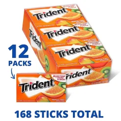 Gum & Mints<Trident Sugar Free Tropical Twist Gum, 14 Pieces/Pack, 12/Box (MOZ01110)