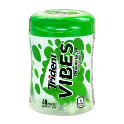 Gum & Mints<Trident Vibes Sugar Free Spearmint Rush Gum, 16 oz., 40 Pieces/Pack, 6/Pack (304-00082)