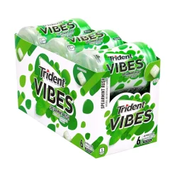 Gum & Mints<Trident Vibes Sugar Free Spearmint Rush Gum, 16 oz., 40 Pieces/Pack, 6/Pack (304-00082)