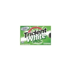Gum & Mints<Trident White Sugar Free White spearmint Gum, 16 Pieces/Pack, 9/Box (AMC67610)