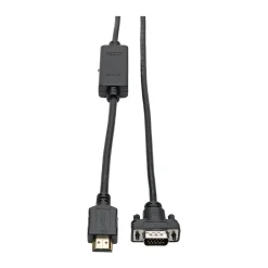 Ethernet Cables<Tripp Lite 6' SVGA to HDMI Video Cable, Male to Male, Black (P566-006-VGA)