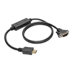 Ethernet Cables<Tripp Lite 6' SVGA to HDMI Video Cable, Male to Male, Black (P566-006-VGA)