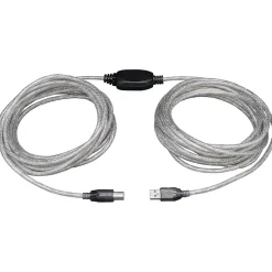Usb Cables<Tripp Lite 36' USB 2.0 Male to Male Repeater Cable, Silver