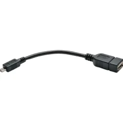 Usb Cables<Tripp Lite 6" USB-A to Micro USB OTG Host Adapter Cable, Female to Male, Black (TRPU05206N)