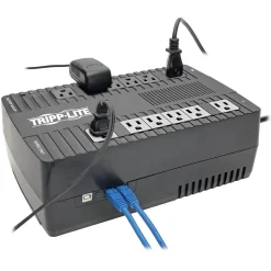 Battery Backup<Tripp Lite AVR 900VA Battery Backup UPS, 12-Outlets, Black (AVR900U)