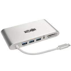 Usb Hubs<Tripp Lite 3-Port USB 3.0 Hub, White (U442-DOCK1)