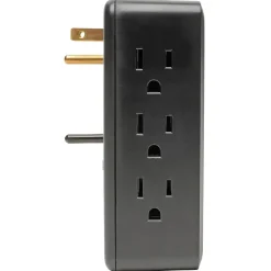 Surge Protectors & Power Strips<Tripp Lite Protect It! 6-Outlet Side-Load Surge Protector Wall Tap with 2 USB Charging Ports, Black, (TLP6SLUSBB)
