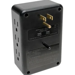 Surge Protectors & Power Strips<Tripp Lite Protect It! 6-Outlet Side-Load Surge Protector Wall Tap with 2 USB Charging Ports, Black, (TLP6SLUSBB)