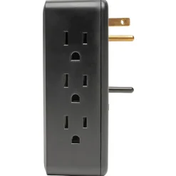 Surge Protectors & Power Strips<Tripp Lite Protect It! 6-Outlet Side-Load Surge Protector Wall Tap with 2 USB Charging Ports, Black, (TLP6SLUSBB)