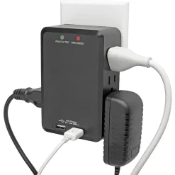 Surge Protectors & Power Strips<Tripp Lite Protect It! 6-Outlet Side-Load Surge Protector Wall Tap with 2 USB Charging Ports, Black, (TLP6SLUSBB)