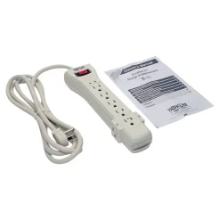 Surge Protectors & Power Strips<Tripp Lite Protect It! 7-Outlet Surge Protector, 7' Cord, Light Gray (TRPSUPER7)