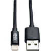 Tripp Lite USB Sync/Charge Cable with Lightning Connector for iPhones, 10 ft. (3M) Black, (M100-010-BK)