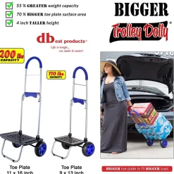 Hand Trucks & Dollies<Trolley Dolly Bigger Folding Hand Truck, 200 lb. Capacity, Blue (01-560)