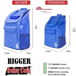 Hand Trucks & Dollies<Trolley Dolly Bigger Folding Hand Truck, 200 lb. Capacity, Blue (01-560)