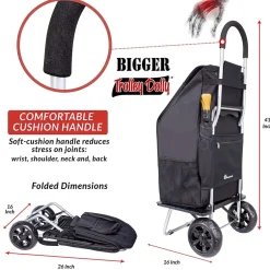 Hand Trucks & Dollies<Trolley Dolly Bigger Folding Hand Truck, 200 lb. Capacity, Black (01-562)
