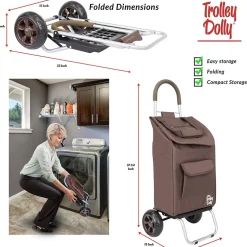 Hand Trucks & Dollies<Trolley Dolly Standard Folding Hand Truck, 110 lb. Capacity, Brown (01-061)