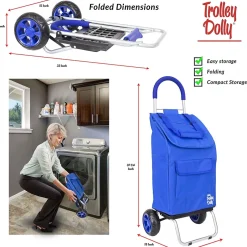 Hand Trucks & Dollies<Trolley Dolly Standard Folding Hand Truck, 110 lb. Capacity, Blue (01-060)