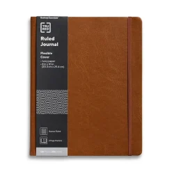 TRU RED ™ 8” x 10” Large Flexible Cover Narrow Ruled Journal, Cognac (TR61953) Online
