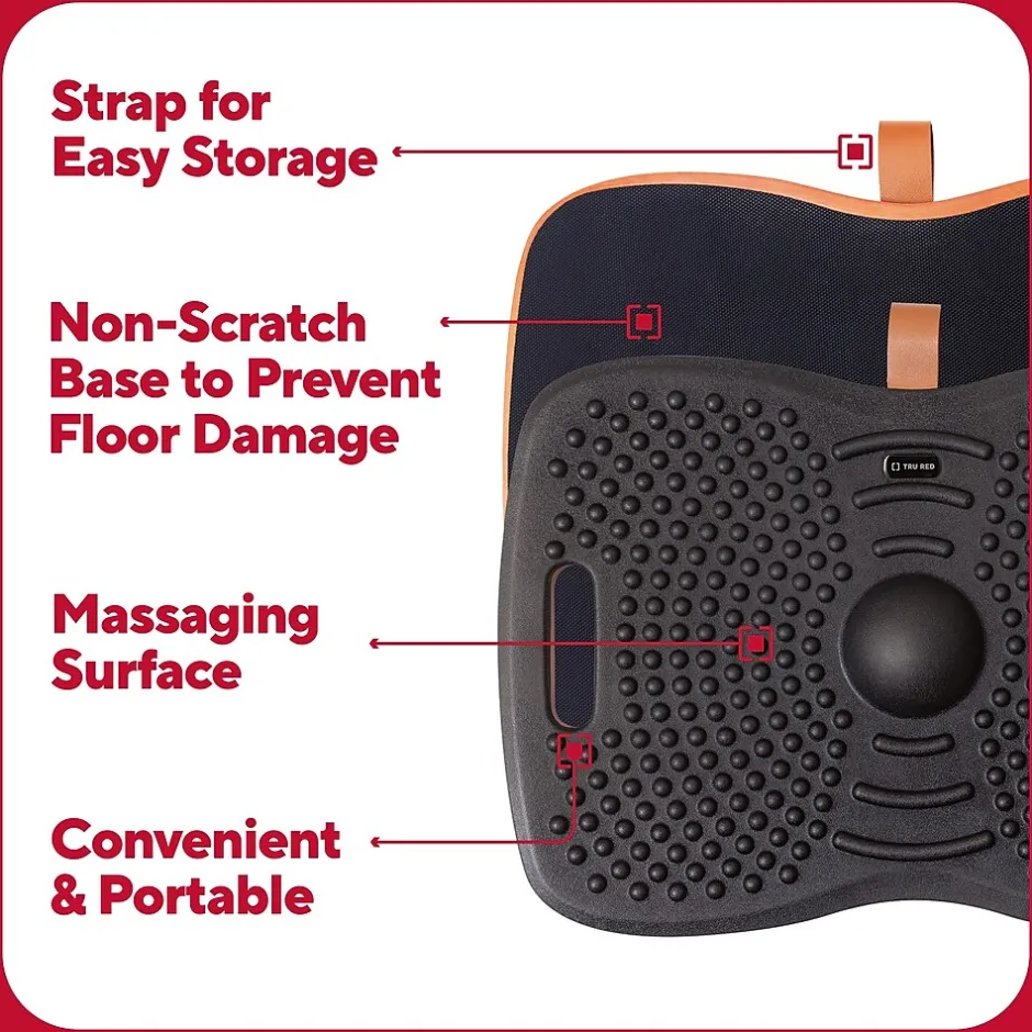 Floor Mats<TRU RED ™ Anti-Fatigue Balance Board, Black, 320 lbs. Capacity (TR62100)