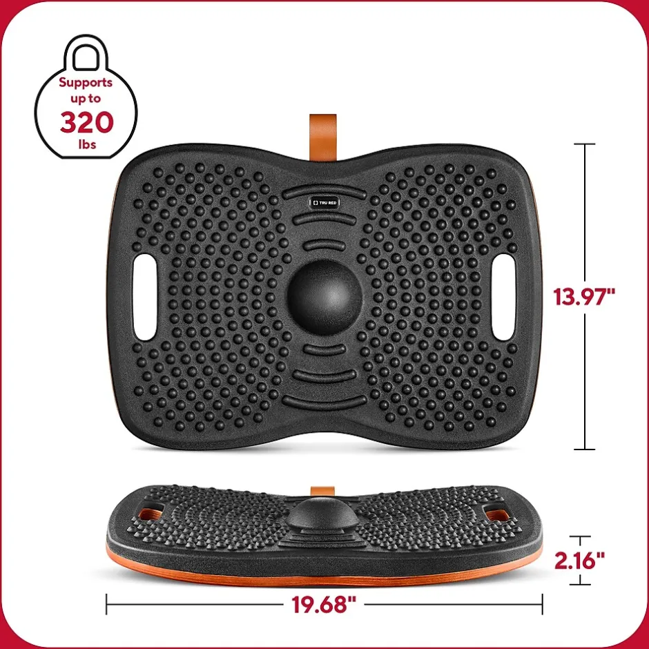 Floor Mats<TRU RED ™ Anti-Fatigue Balance Board, Black, 320 lbs. Capacity (TR62100)