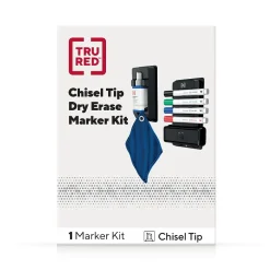 TRU RED ™ Dry Erase Kit, Chisel Tip, Assorted, 4/Pack (TR61742/TR56940) Outlet