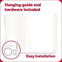 Online ™ Ergonomic Curved Magnetic Glass Dry-Erase Whiteboard, 4' x 3' (TR62094) Dry Erase