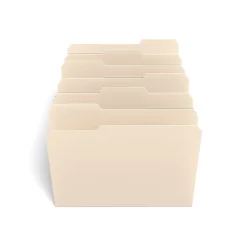 TRU RED ™ File Folder, 3-Tab, Letter Size, Manila, 12/Pack (TR36049) New