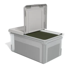 TRU RED ™ Hanging File Box, Hinge Lid, Letter Size, Clear (TR58303) Online