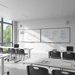 Best ™ Magnetic Porcelain Dry Erase Board, Black Frame, 8' x 4' (TR61191) Dry Erase