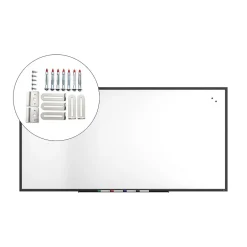 Best ™ Magnetic Porcelain Dry Erase Board, Black Frame, 8' x 4' (TR61191) Dry Erase