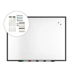 Clearance ™ Magnetic Steel Dry Erase Board, Black Frame, 4' x 3' (TR61181) Dry Erase