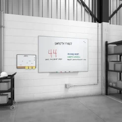 Online ™ Magnetic Steel Dry Erase Board, Satin Frame, 6' x 4' (TR61177) Dry Erase