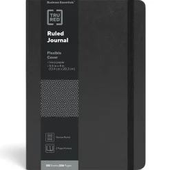 TRU RED ™ Medium Flexible Cover Ruled Journal, Black (TR54777) Outlet