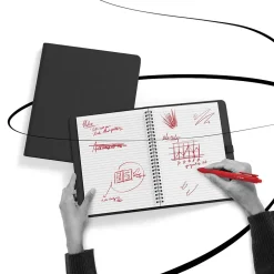 TRU RED ™ Medium Folio Soft Cover Ruled Notebook, Black (TR54993) Online