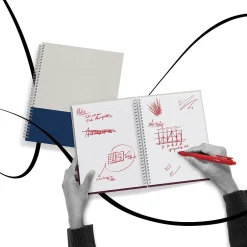 TRU RED ™ Medium Hard Cover Ruled Notebook, Gray/ (TR55742) Purple