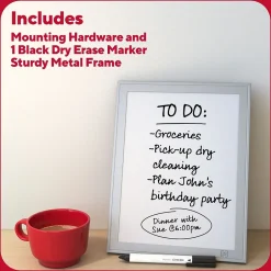 Discount Melamine Dry-Erase Whiteboard, Aluminum Frame, 8.5" x 11" (TR62580) Dry Erase