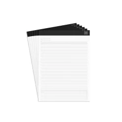 TRU RED ™ Notepads, 8.5" x 11.75", Meeting Agenda Format Ruled, White, 50 Sheets/Pad, 6 Pads/Pack (TR57380) Clearance