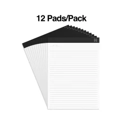 TRU RED ™ Notepads, 8.5" x 11.75", Wide Ruled, , 50 Sheets/Pad, 12 Pads/Pack (TR57382) White Best