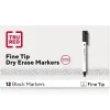 TRU RED ™ Pen Dry Erase Markers, Fine Tip, Black, 12/Pack (TR61435/TR54566) Best