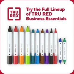 TRU RED ™ Pen Dry Erase Markers, Fine Tip, Black, 4/Pack (TR61460/TR54560) Discount