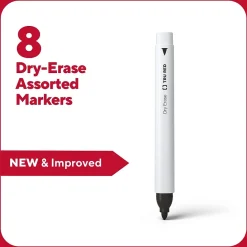 TRU RED ™ Pen Dry Erase Markers, Fine Tip, Assorted, 8/Pack (TR61443/TR56881) Clearance